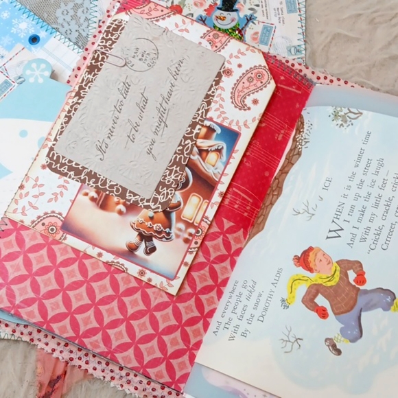 Christmas Gingerbread Junk Journal  Twin Baby Girl " Becca" - Picture 9 of 12